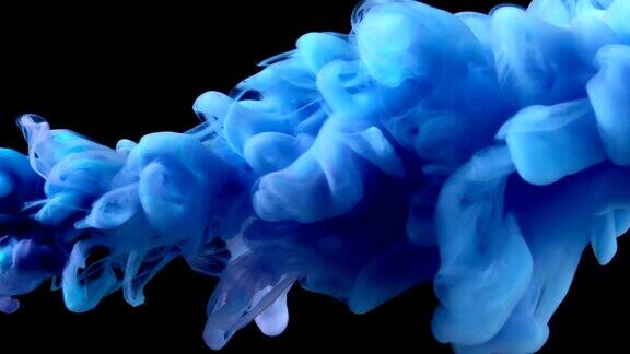 蓝色液体流动