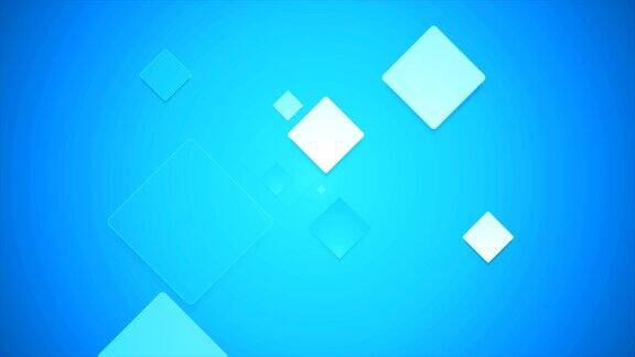 蓝色抽象几何运动背景与方块