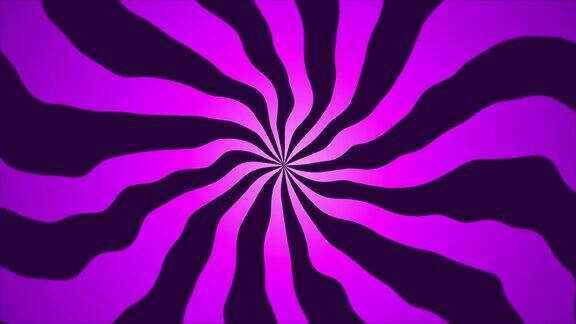 螺旋背景与阴影从粉红色到紫色抽象动画背景螺旋与湍流紫色的背景催眠动画背景