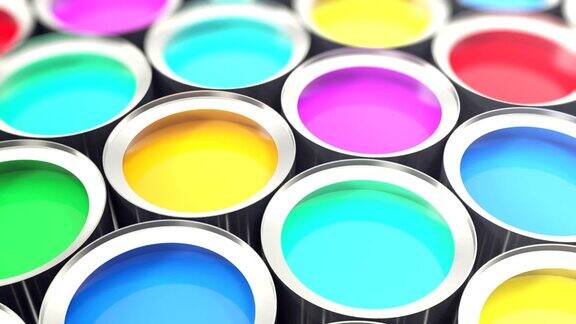 罐漆锡金属罐组用彩色涂料染料可循环使用三维动画
