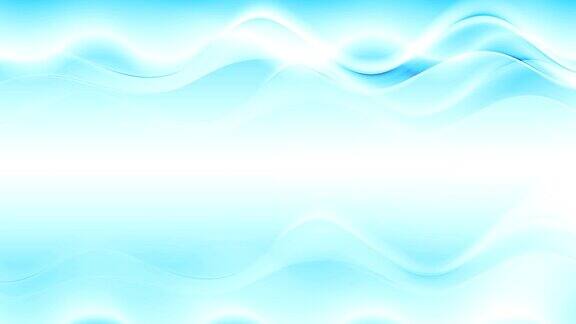 蓝色抽象流动波视频动画