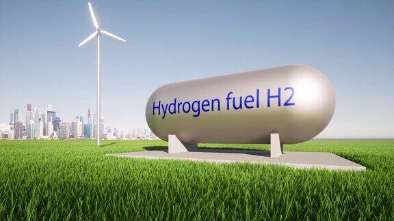氢燃料箱汽车概念可再生能源存储系统发电厂未来技术4k