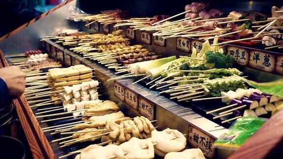 传统的台湾街头小吃特写