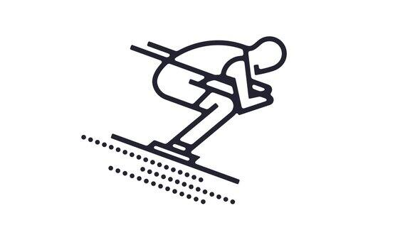 滑雪线图标动画
