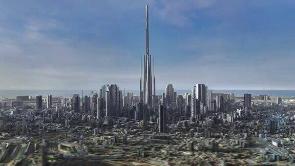 智慧城市概念摩天大楼