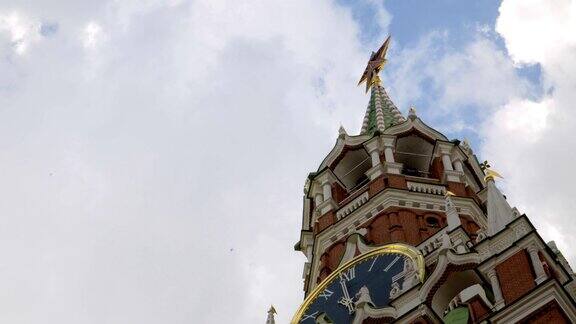 莫斯科红场克里姆林宫和圣巴西尔大教堂延时拍摄