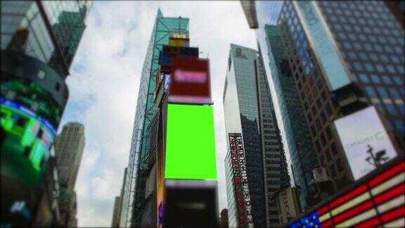 Chromakey绿屏纽约曼哈顿时代广场