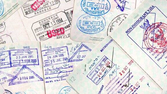 国际旅行护照印章