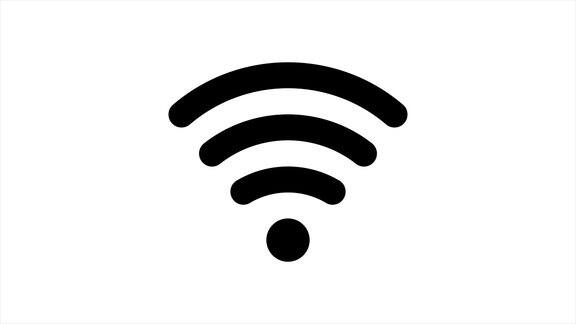 Wifi图标动画4kWifi的象征连接符号