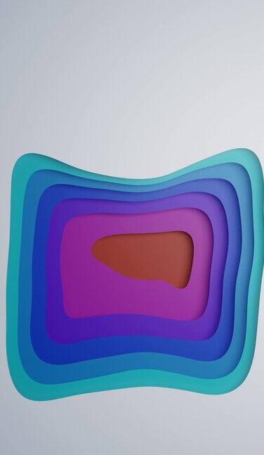 3D抽象背景与彩色剪纸波浪现代设计布局最适合演讲