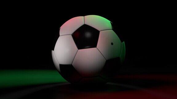 史诗世界杯足球揭幕战动画循环无缝与光效果