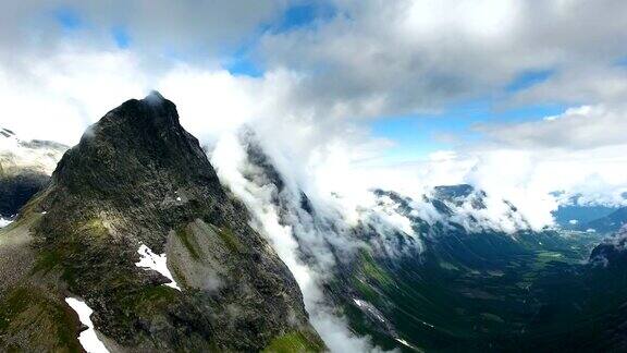 航拍挪威美丽的大自然