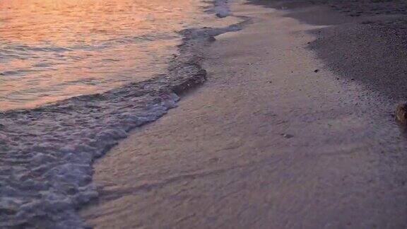 夏日海边的落日