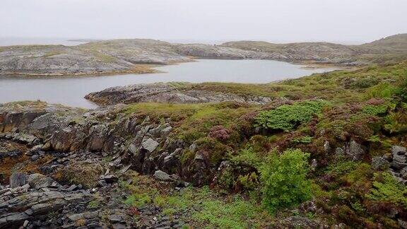 挪威峡湾的雨天大西洋路挪威