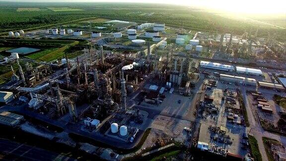 南德克萨斯州的工业石油化学炼油厂