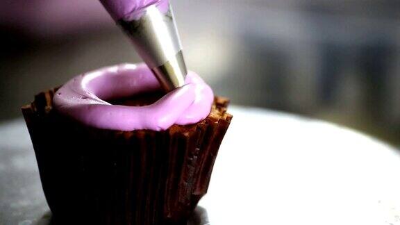 紫酱蛋糕特写