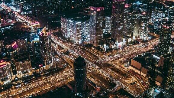 TU航拍北京和市区夜景北京中国