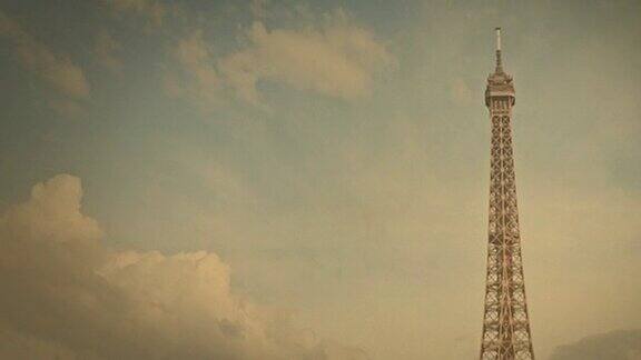 从法国巴黎特罗卡德罗参观埃菲尔铁塔