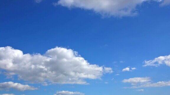蓝天上的白云延时运动背景1080p