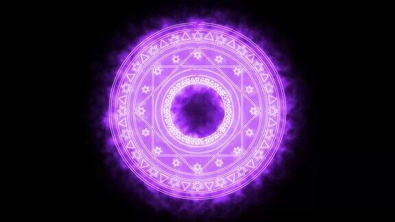 魔力星紫能量旋转缓慢出现为横幅和广告