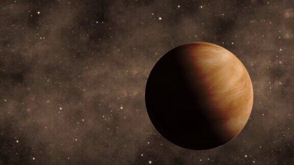 旋转现实的原始3d金星大气行星