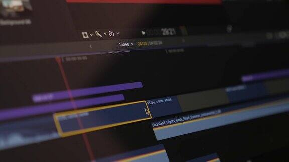 视频后期制作视频编辑和专业的素材掌握程序摄像师编辑视频项目视频编辑器在个人电脑上工作