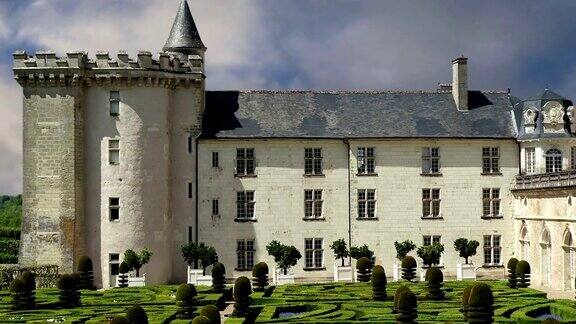 Villandry城堡及其花园卢瓦尔河谷法国法国最美丽的花园之一