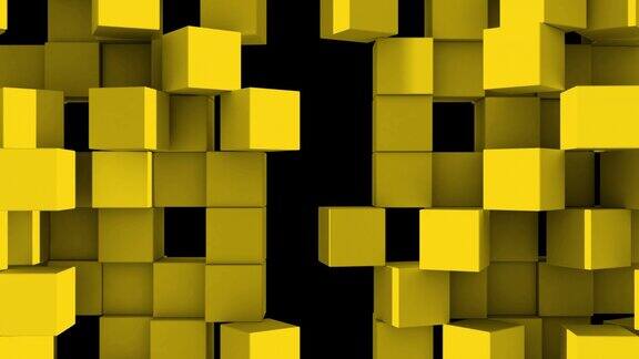 黄色墙的立方体分割