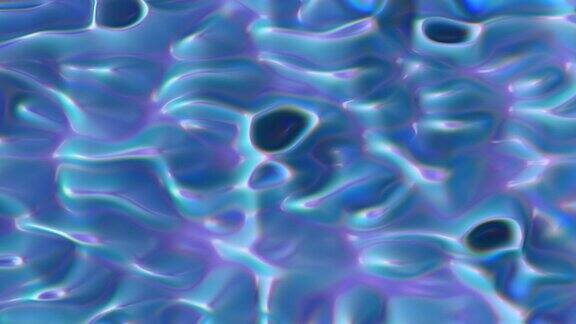 蓝色和粉色的流动液体背景