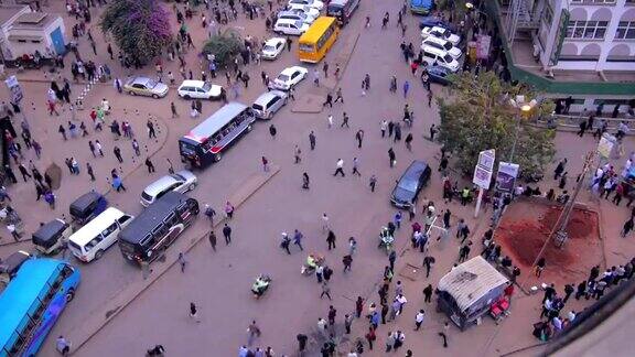 肯尼亚内罗毕拥挤的街道