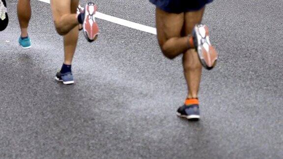马拉松运动员的腿是慢动作
