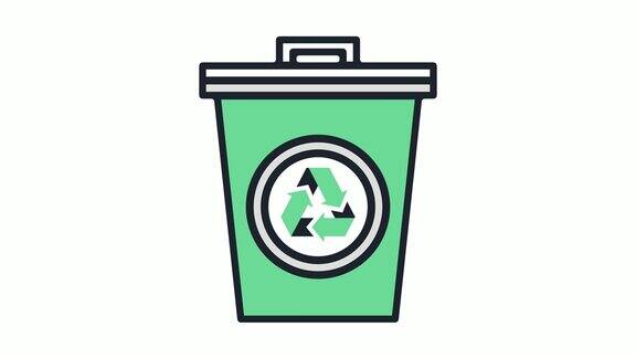 WasteManagement&Collection‎FlatLineIconAnimationwithAlpha