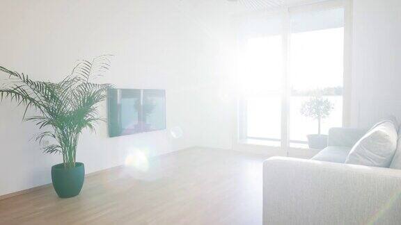 日光照明的现代客厅