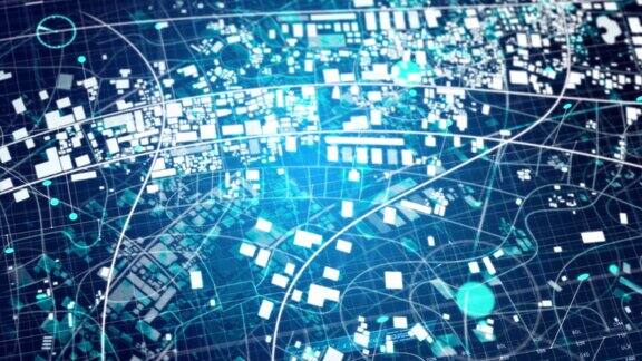 3D渲染世界地图与移动线在线网络未来概念