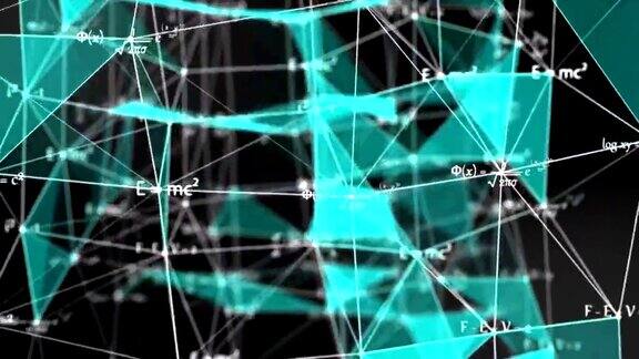 暗背景连接网络的数学物理公式技术概念