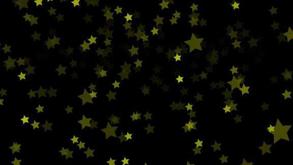 黑色背景与移动的星星