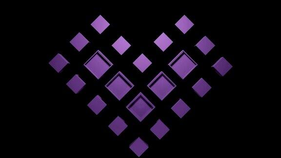 复古方块之心设计复古游戏与移动方块创造心脏复古风格的心形移动游戏方块