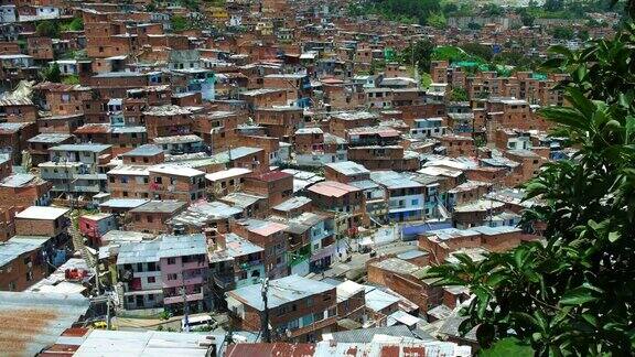 拉丁美洲贫困社区的景象Comuna13Medellín哥伦比亚