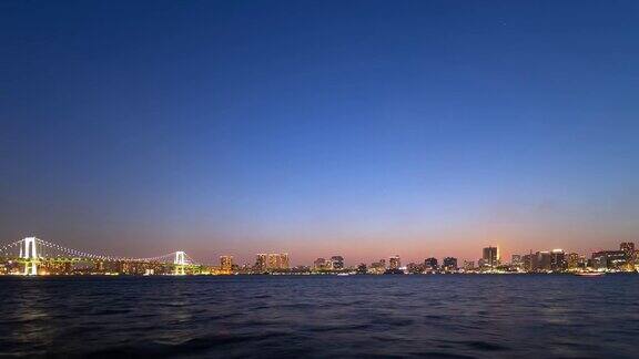 时光流逝-东京湾地区的夜景