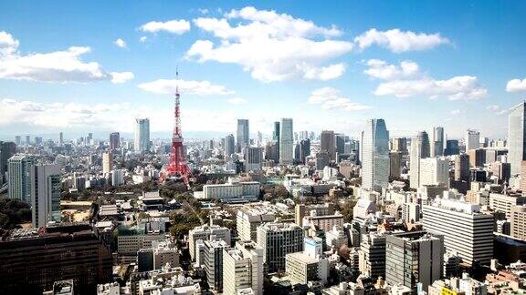 航拍日本东京塔
