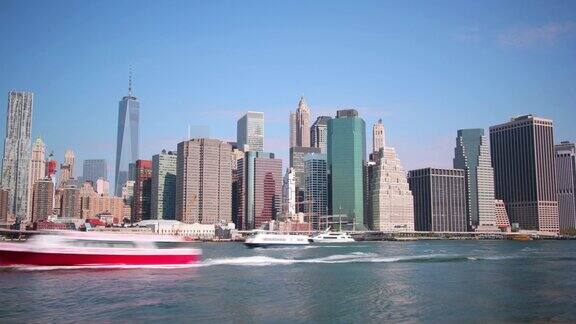 曼哈顿哈德逊河水上交通距离纽约有4k时间间隔