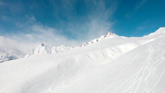 滑雪胜地空中