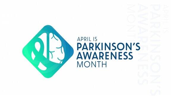 4月是“帕金森症宣传月”高清4k片段运动设计假日动画