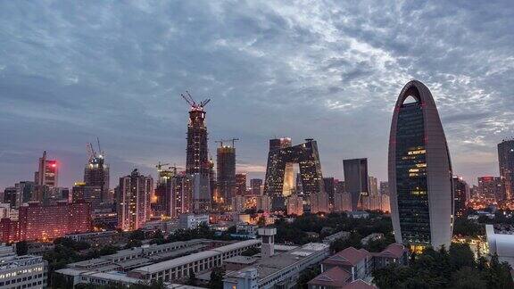 航拍北京CBD和CCTV大楼