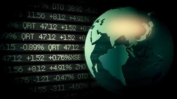 全球金融股票市场动画