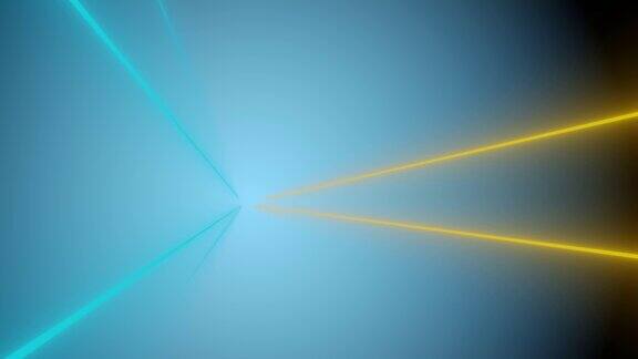 发光的霓虹灯抽象运动激光灯显示蓝色alpha通道股票视频