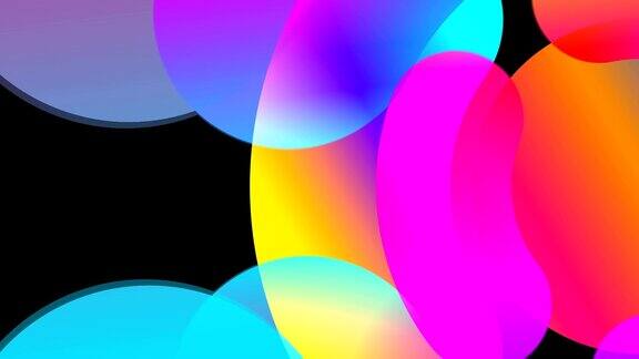 抽象的圆形色彩元素3d渲染背景电脑生成