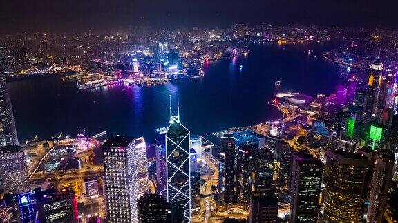 香港城市的夜景