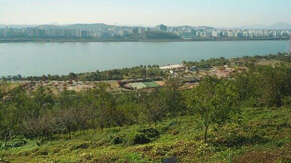 拍摄韩国汉江首尔市景