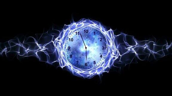 时钟和纤维形成环时间概念背景环4k